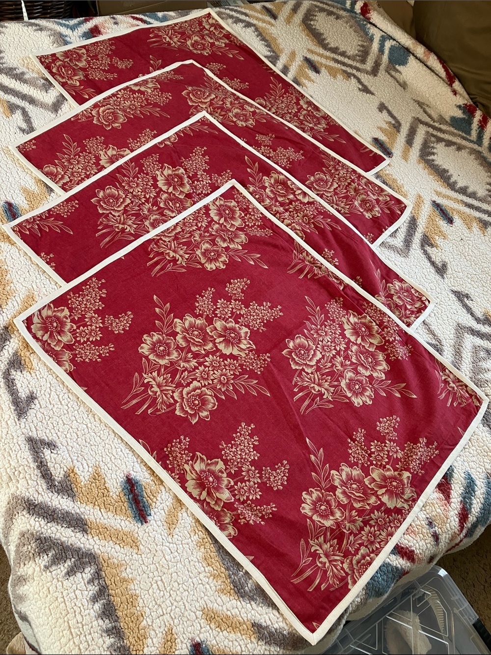 Chaps Ralph Lauren Telluride 4 Qty. Set Standard Pillow Shams Floral 100% Cotton